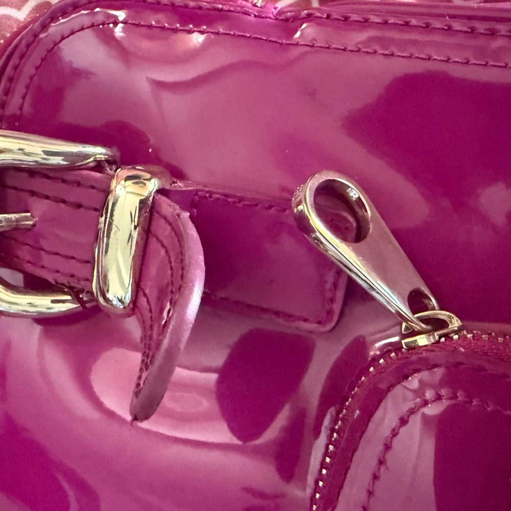 Ted Baker Fuchsia Glossy Shoulder Bag - Picture 2 of 14
